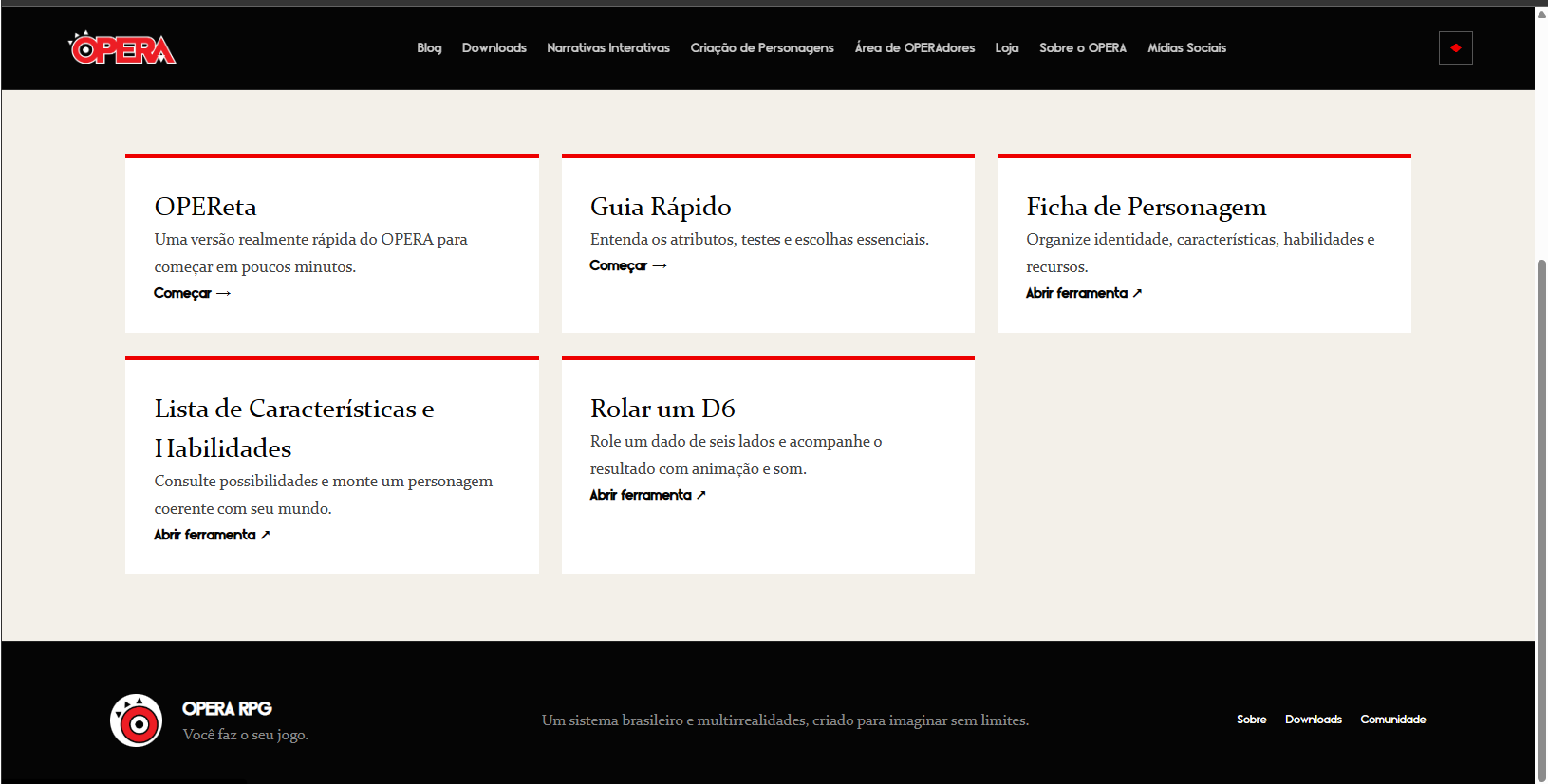 Ferramentas de Criaão de Personagens